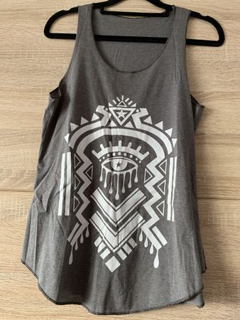 Débardeur taupe avec motif