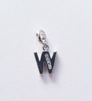 Charm Anhänger Buchstabe "W" Silber 925 (rhodiniert)