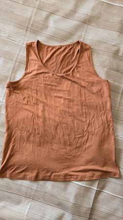 Luftiges Tanktop - L -  Rostbraun / Terracotta