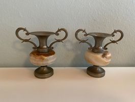 2 Kleine dekorative Vasen/Kerzenständer