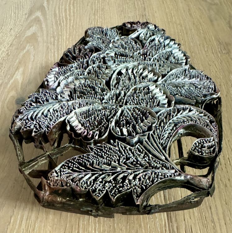 SANGAM Holzstempel Buddha - Indischer Spitzenmuster Stempel 11,4cm Rund