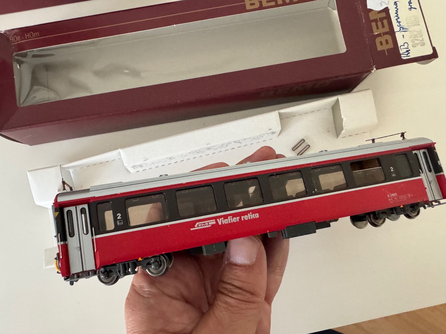Bemo Trains électriques: Bemo - 2. Klasse Rhätische Bahn Waggon mit OVP, B2456 – D'occasion à Winterthur par Arma3 2