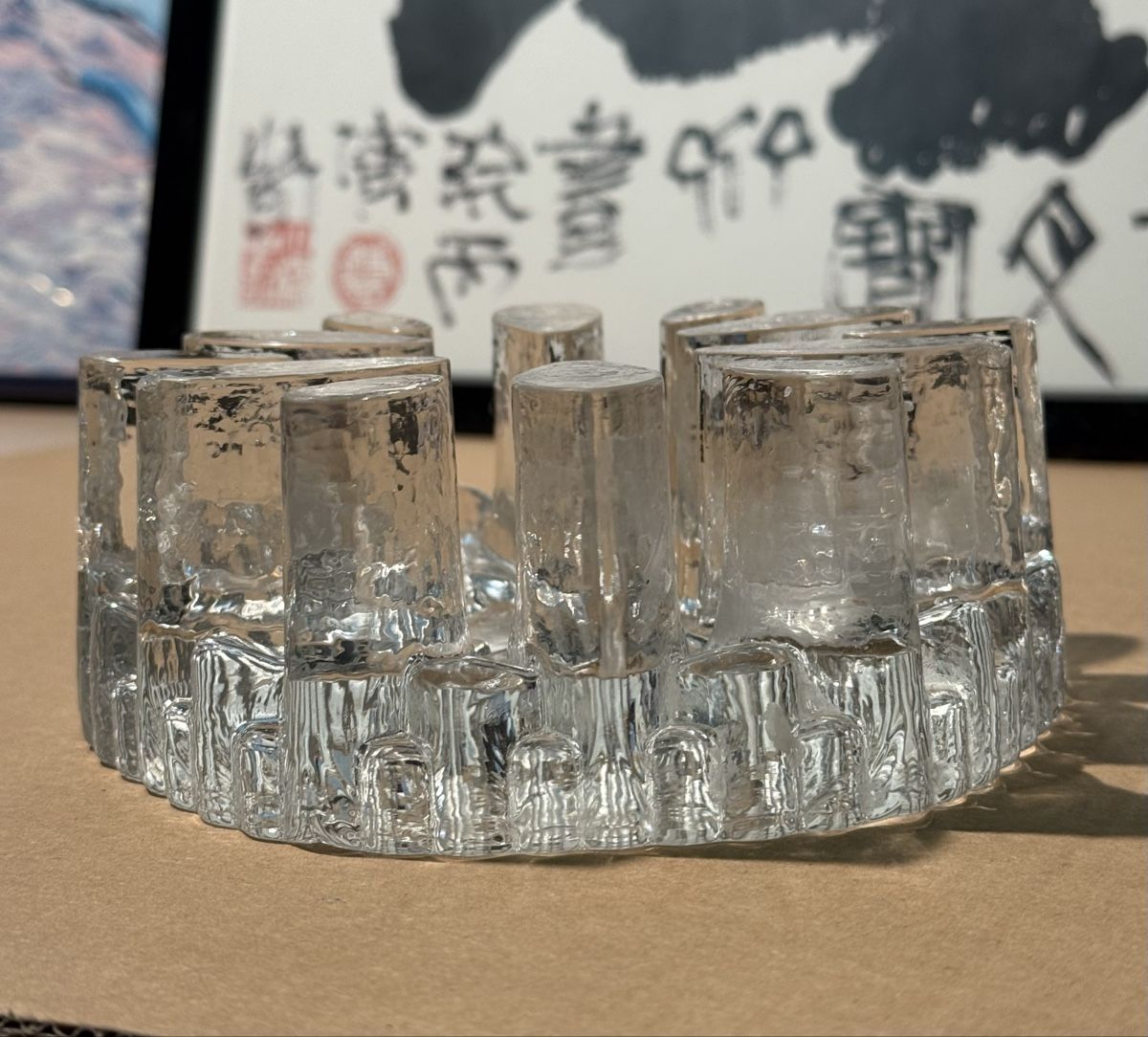 Portacandele: Vintage clear glass candle holder – Usato da Lausanne venduto da vas_mbk2 4
