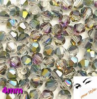 100 Stk. Glas- Perlen 4mm multicolor