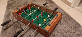 Tischfussball Spiel Holzoptik kompakt gebrauchter Zustand