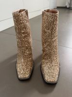Stiefeletten mit Glitzer Gold Jimmy Choo