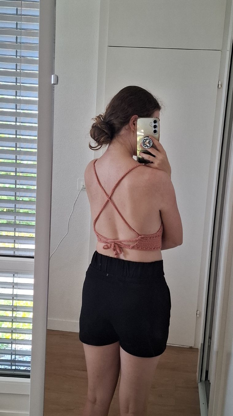 Tops: Crochet Bralette rose S handgemacht  – Neu (gemäss Beschreibung) aus Hausen am Albis von ann_2kkx 2