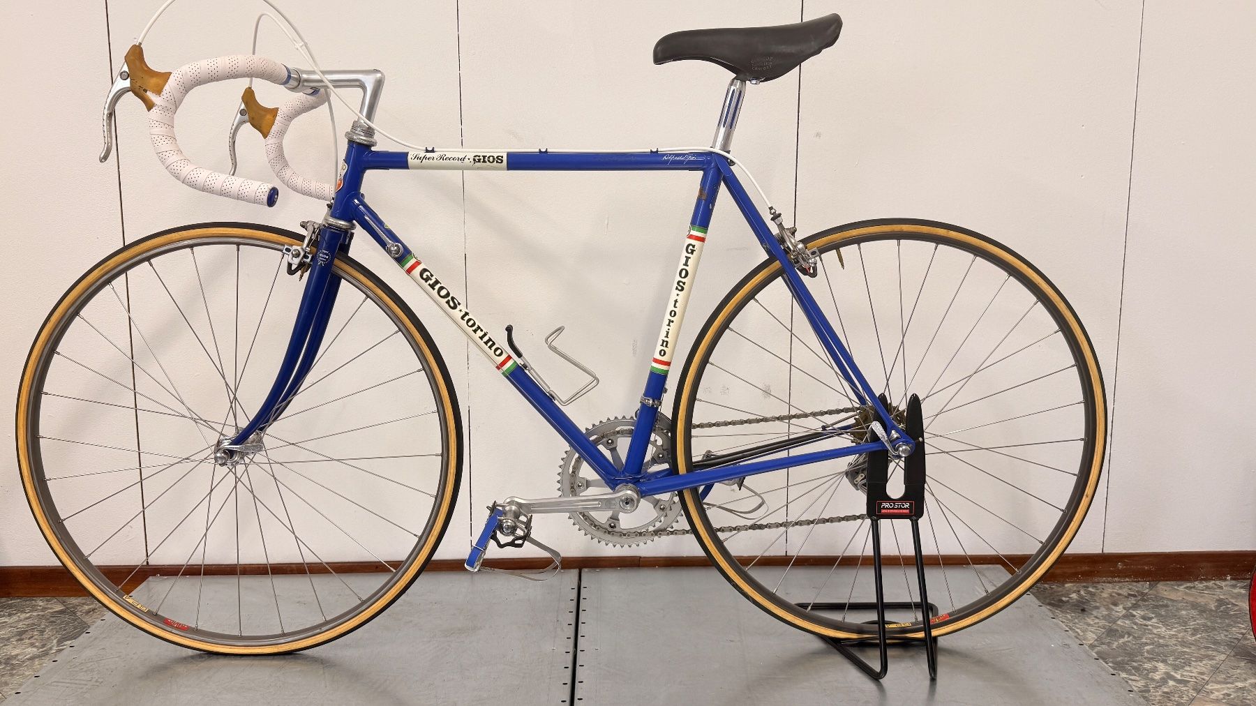 Vélo De Course Gios Torino Super Record 1979 - Taille 57 Cm - Bleu Brooklyn D'origine
