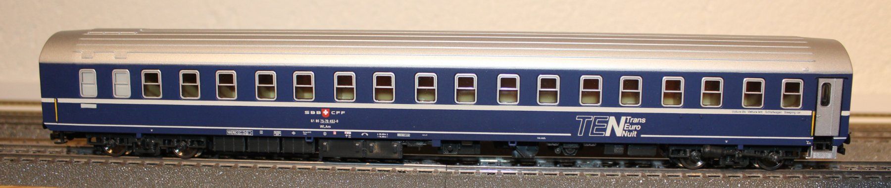 Modellini di ferrovie: SBB Schlafwagen TEN – Nuovo (secondo la descrizione) da Baden venduto da bahnkorn