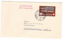 Lettre de Zürich  A321 pour Allerheiligenberg le 10.VII.42
