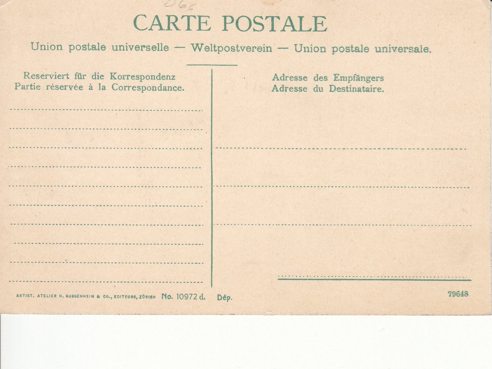 Cartoline postali: Zürich Engequartier um 1915 – Usato da Bürglen TG venduto da StampGraf 1