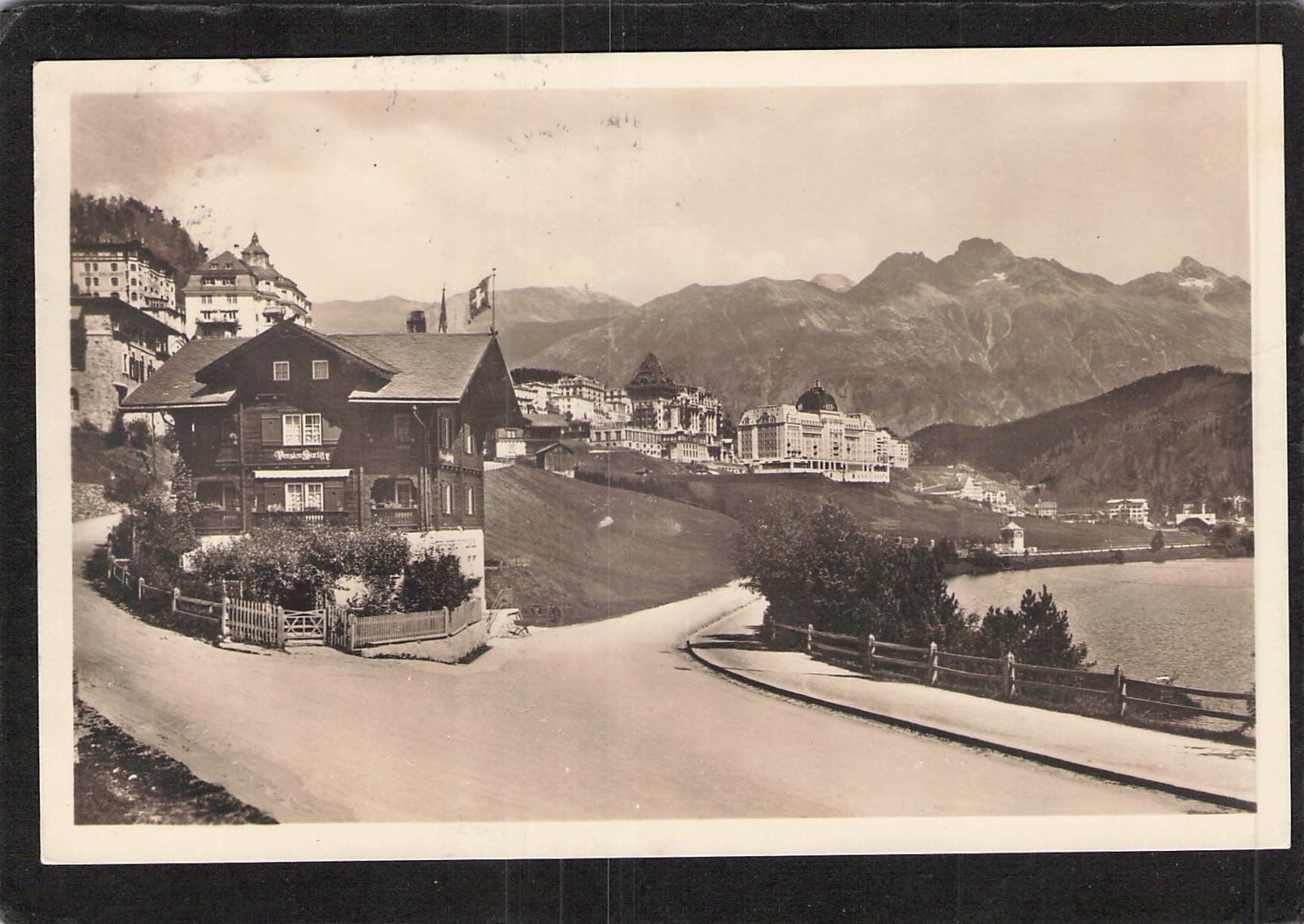 Ansichtskarten: St. Moritz GR , Pension & Restaurant Surley , gel. 1929 – Gebraucht aus Reichenburg von Pipo-67
