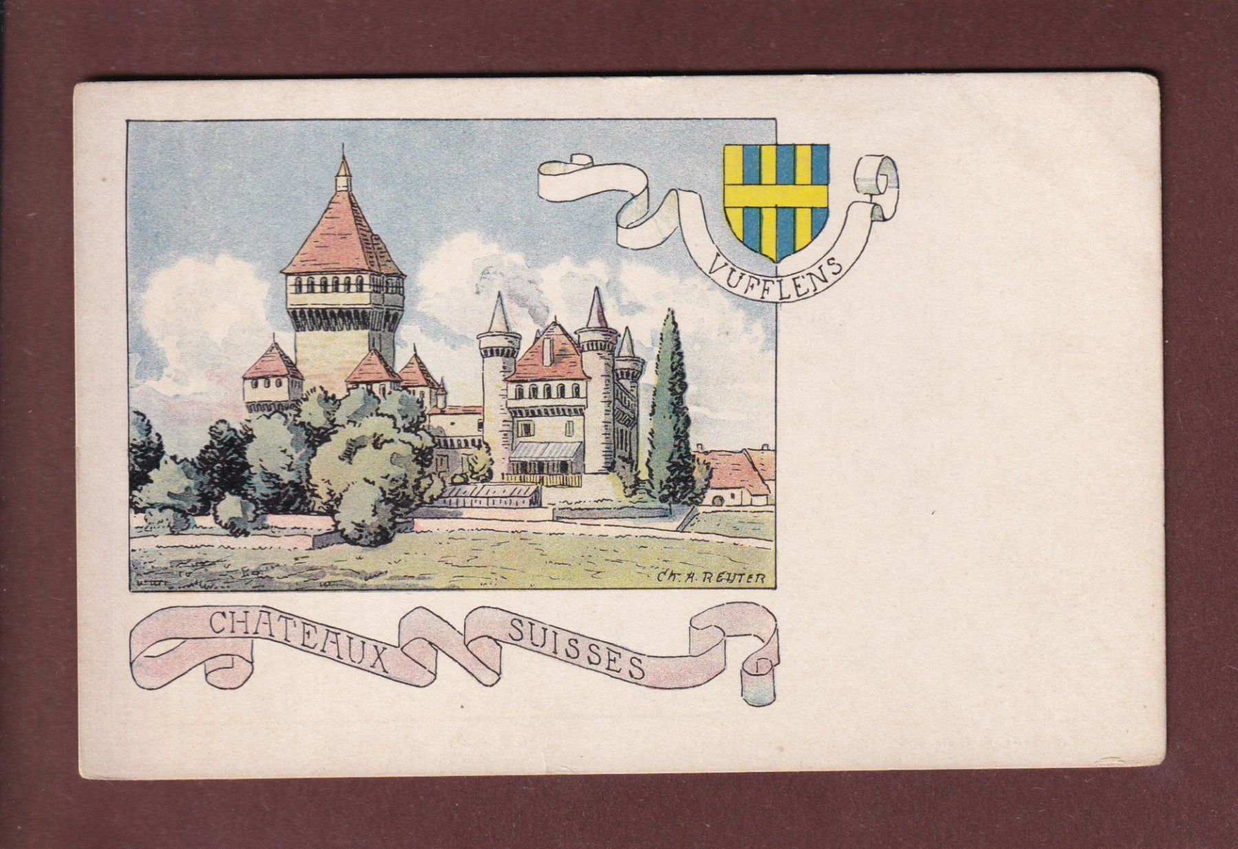 Ansichtskarten: Château de VUFFLENS – Gebraucht aus Pully von nicecards-shop