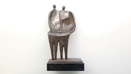 Sculpture en bronze vintage signée CAN