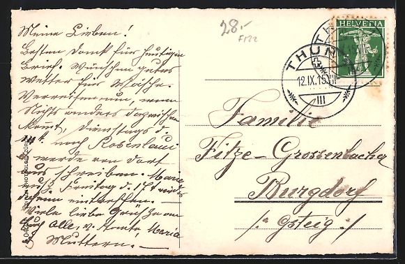 Cartoline postali: Thun, Rathausplatz und Rathaus mit Markt – Usato da Berlin venduto da bartko-reher 1