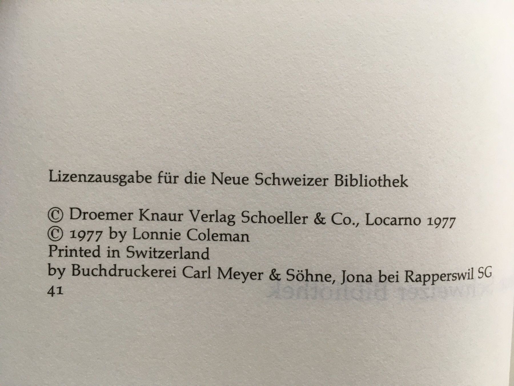 Bücher: Ein Blatt im Wind; Lonnie Coleman – Gebraucht aus Grenchen von Kogi7 3