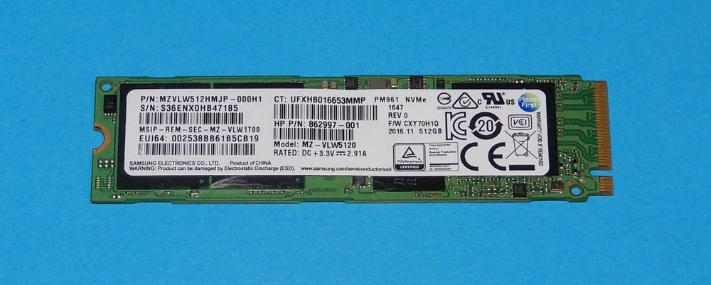 Samsung PM961 NVMe SSD 512 GB | Kaufen auf Ricardo