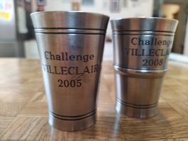 Lot de 2 verres en étain fin 95%
