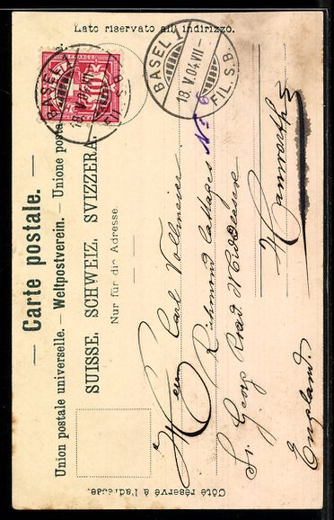 Cartoline postali: AK Basel, Ansicht der Marienkirche – Usato da Berlin venduto da bartko-reher 1