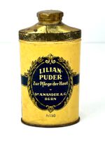 Antike Blechdose „Lilian Puder“ – Dr. Wander A.G. Bern