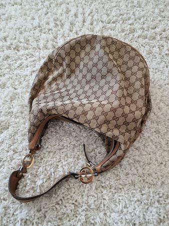 Gucci Segeltuch Hobo Handtasche