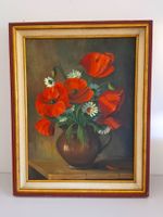 Vintage Blumenstillleben Gemälde - signiert Rücker