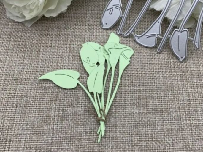 Sciablone: Stanzschablone Nr.254, Blumen, Calla (Sizzix geeignet) – Nuovo e nell'imballaggio originale da Gretzenbach venduto da Fliegepilz56 1