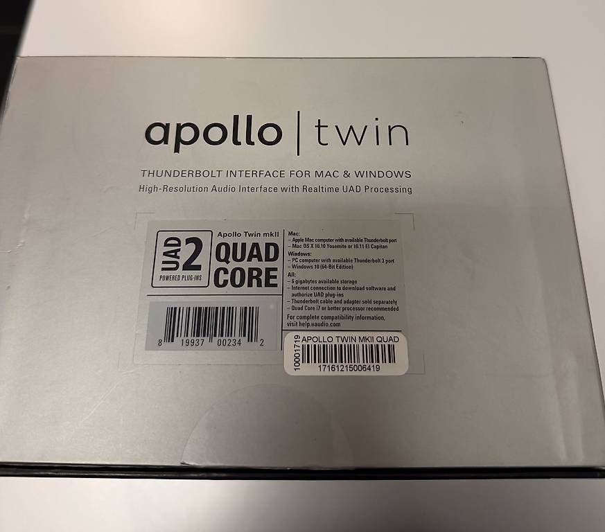 Attrezzatura per studi di registrazione: Universal Audio Apollo Twin MKII QUAD – Usato da Bern venduto da mis_dwr8 2