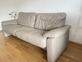 Ledercouch beige 3-Sitzer guter Zustand