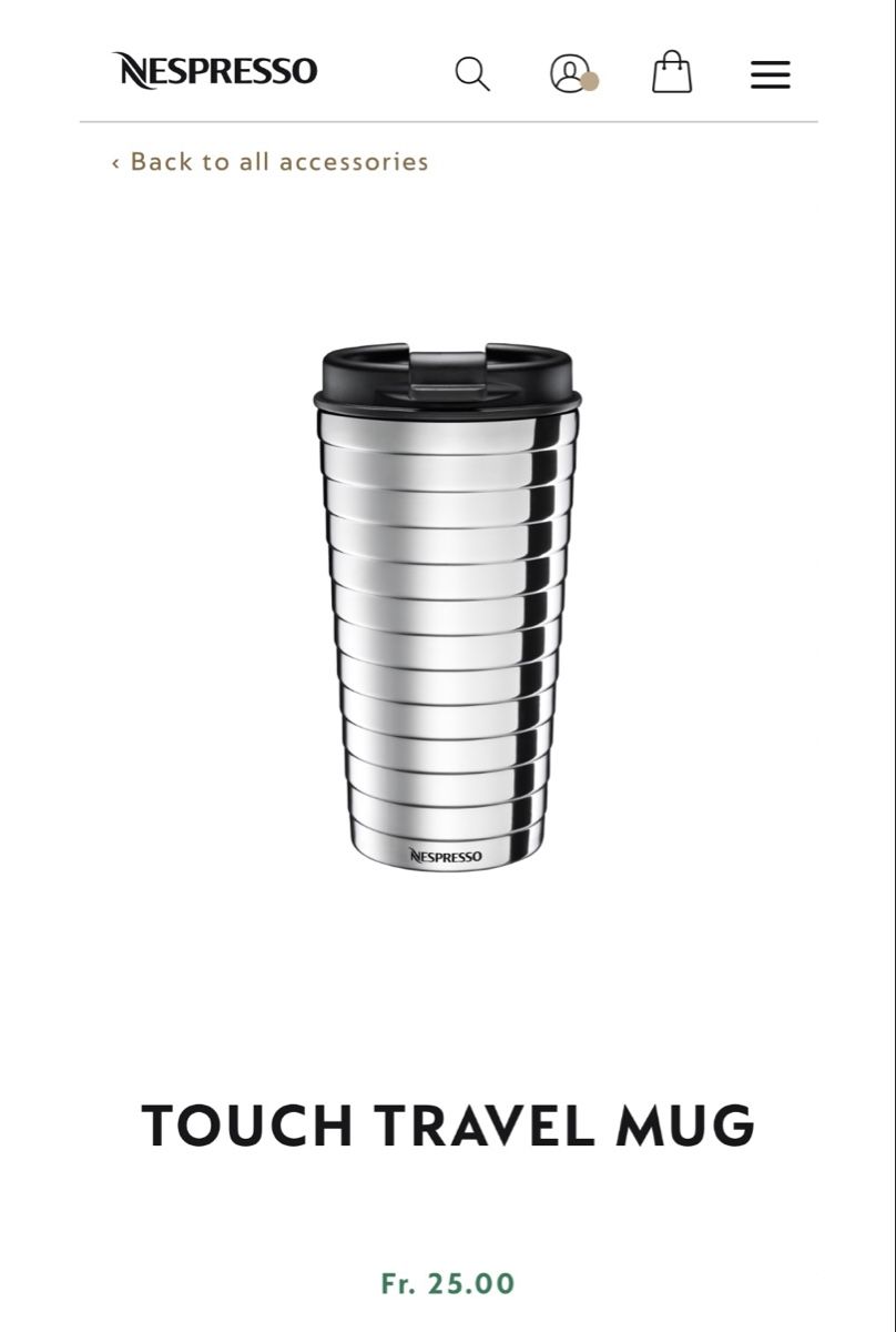 Nespresso Tazze: KITCHEN: Nespresso Thermal Travel Mug – Usato da Zürich venduto da Angela_Fashion_Lover