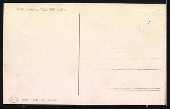 Cartoline postali: AK Locarno, Viale delle Palme – Usato da Berlin venduto da bartko-reher 1