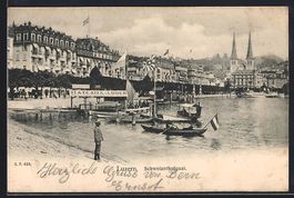AK Luzern, Schweizerhofquai, 1905
