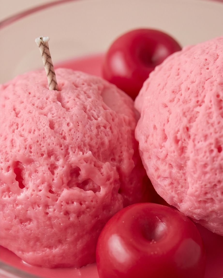 Kerzen: Kerzenglas Dessert Glace Kirsch Duft Neu – Neu und originalverpackt aus Unterentfelden von Byhnluxury 1