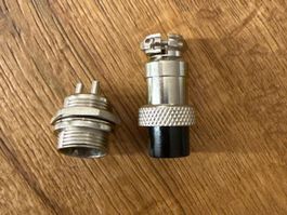 Vier Set GX16-Steckverbinder (Aviation Connector) neu