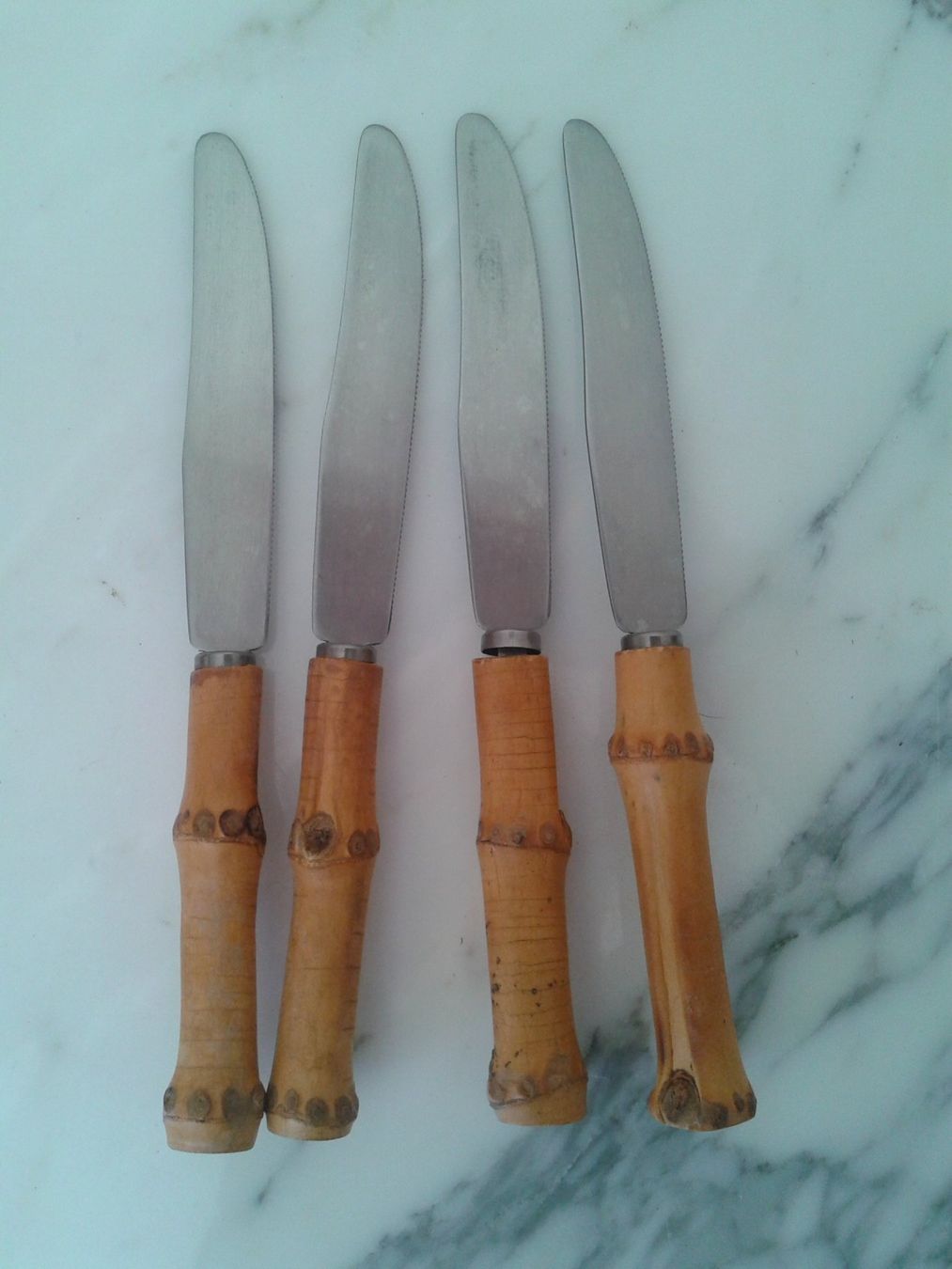 Coltelli: 4 Obstmesser / Messer mit Bambusgriff – Usato da Camorino venduto da Campellino 3