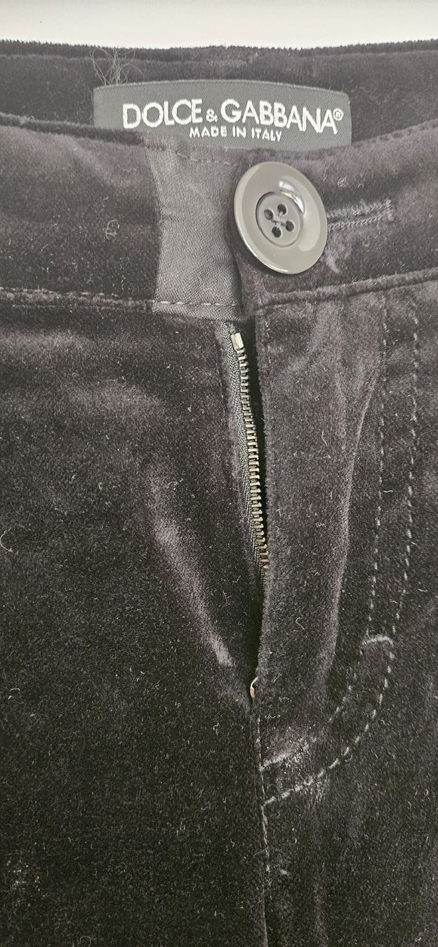 Dolce & Gabbana Pantaloni: Dolce&Gabbana Samthose, schwarz, Gr. 36 – Usato da Hellbühl venduto da Veci02 4