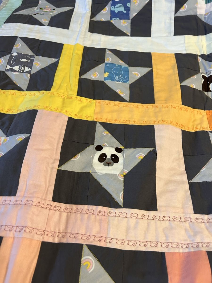 Decken: Handgefertigte Patchwork-Decke bunt mit Tiermotiven – Neu (gemäss Beschreibung) aus Rheineck von snc_g95p 6
