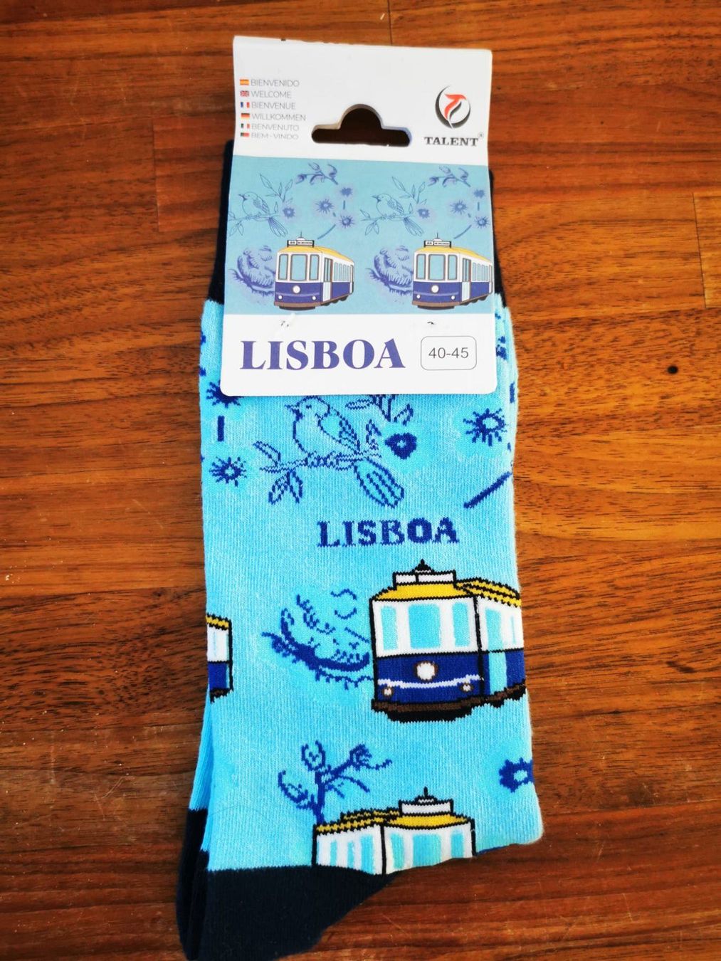Calze: Socken Lissabon Muster – Nuovo e nell'imballaggio originale da Schwyz venduto da Balmer92