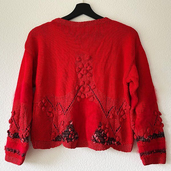 Pullover & Sweatshirts: ROT | Handgestrickter Pullover S | Strickpulli Vintage 90s – Gebraucht aus Engelburg von Rmueller 4