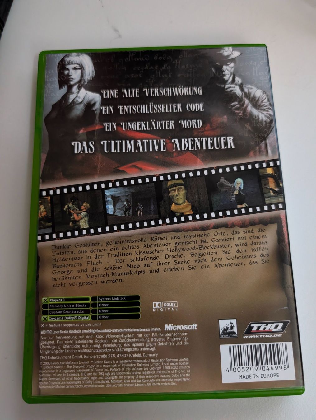 Giochi: Baphomets Fluch Der Schlafende Drache - Xbox Game – Usato da Hünenberg See venduto da SpecialEditionGaming 2