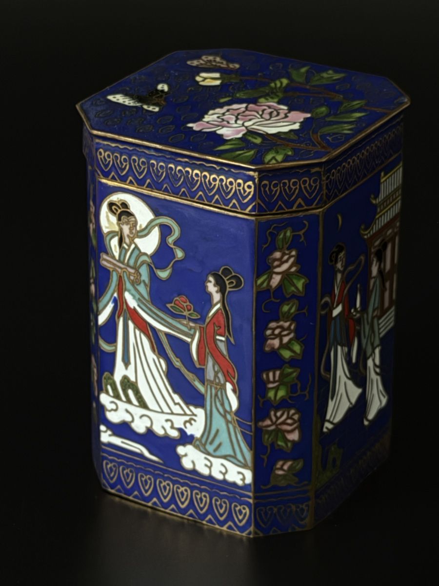 Altro per la casa: VIntage chinesische Cloisonné Teedose – Usato da Luzern venduto da downtonabbey
