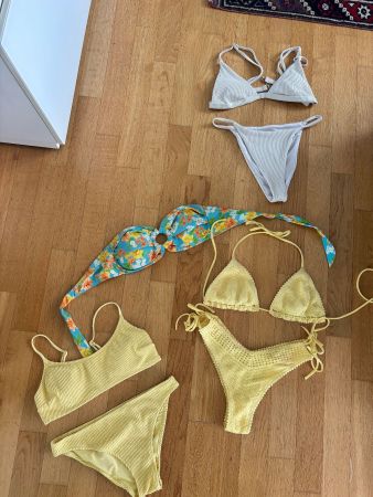 3 Bikini Set + 1 Bandeau Bikini Oberteil Grösse S/36