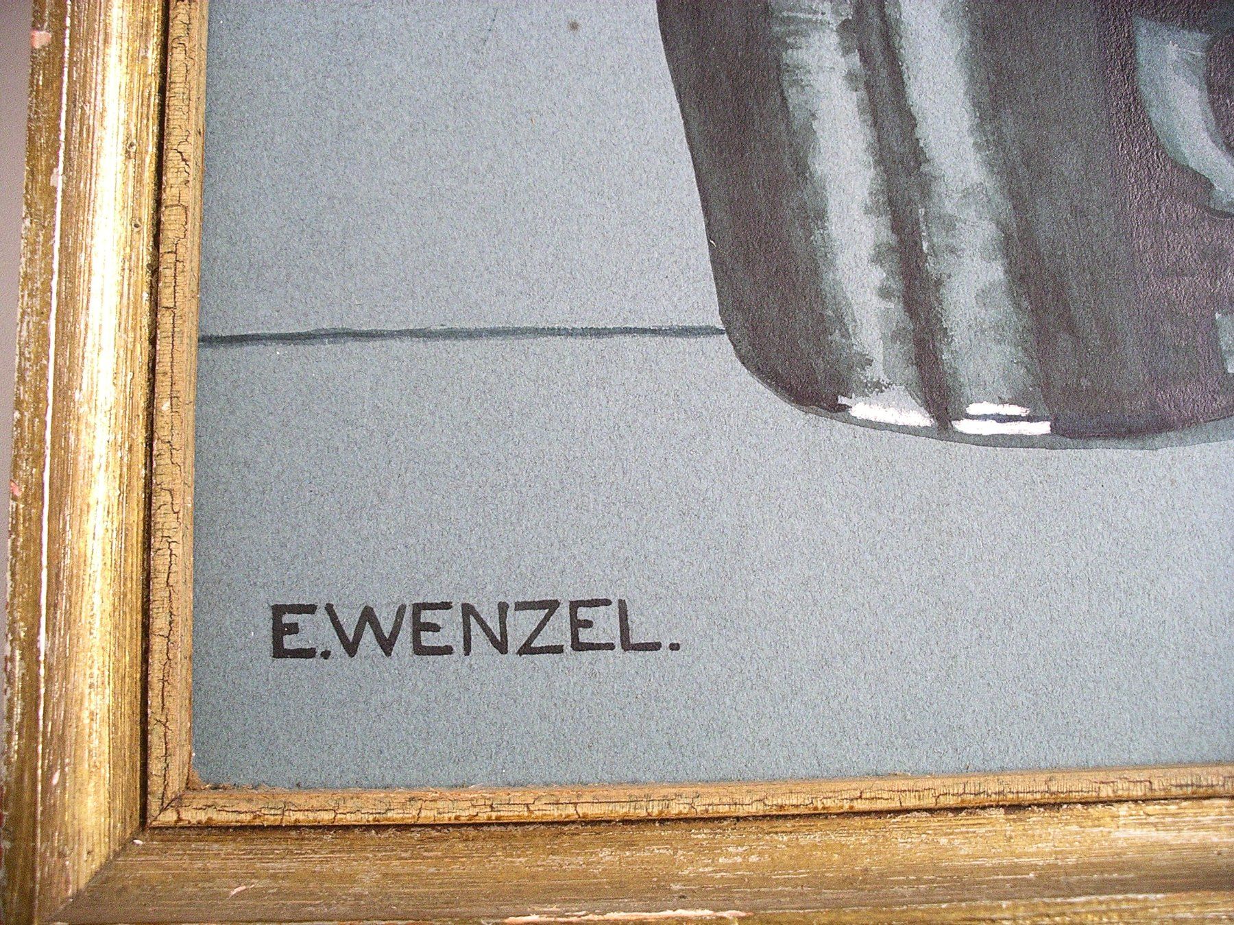 Dipinti: E. WENZEL, STilleben mit Keramik – Usato da Oberhofen am Thunersee venduto da luuping99 3