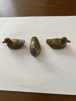 Vintage Enten 3er Set Massiv Messing SCHWARZ gepunzt 351g