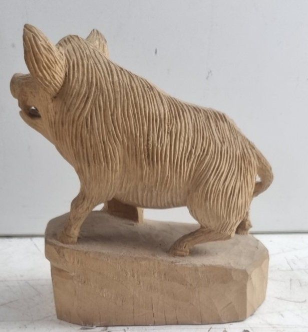 Statuette: Kleine geschnitzte Wildsau Wildschwein – Usato da Flums venduto da Flumsantik 3