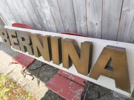 Vintage Bernina Leuchtreklame Schrift Werbung Schild Midcent