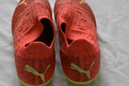 Chaussures à crampon de foot Puma Future rouge/jaune fluo