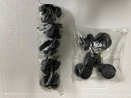 Kunststoff-Stuhl-Rollen 10 Stk.(5 à 10mm + 5 à 11mm Stöpsel)