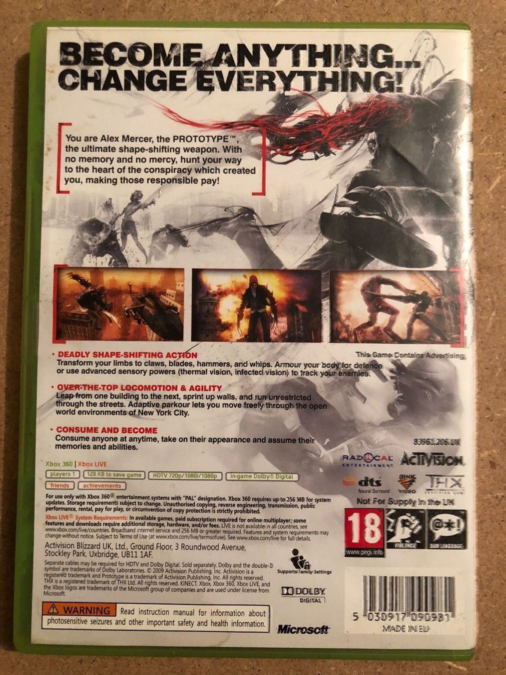 Jeux: Prototype für Xbox 360 – D'occasion à Kestenholz par Mad18 1