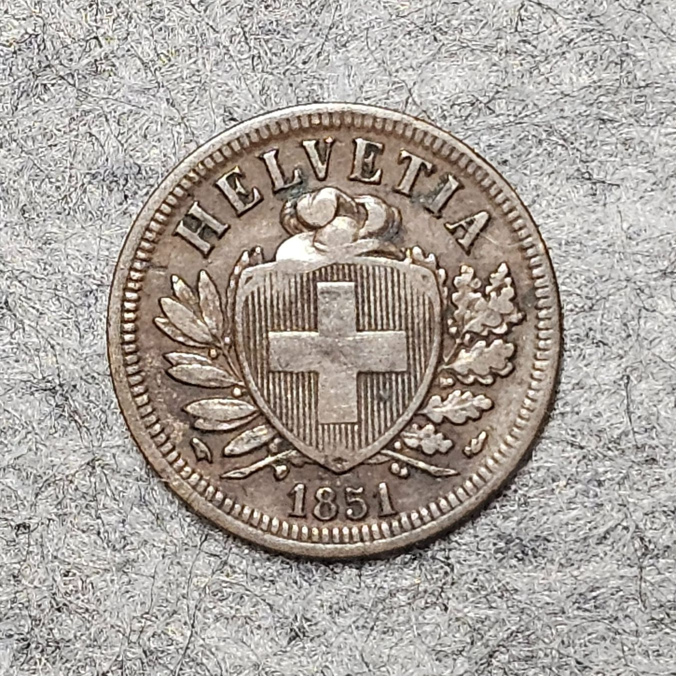 Tutti le monete: Suisse - 1851 A - 2 centimes (TTB/SS) – Usato da Bullet venduto da NVnumismatics 1